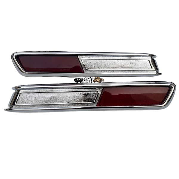 Par Emblemas Laterais Capô Ford F100 Cromado 1972 A 1978